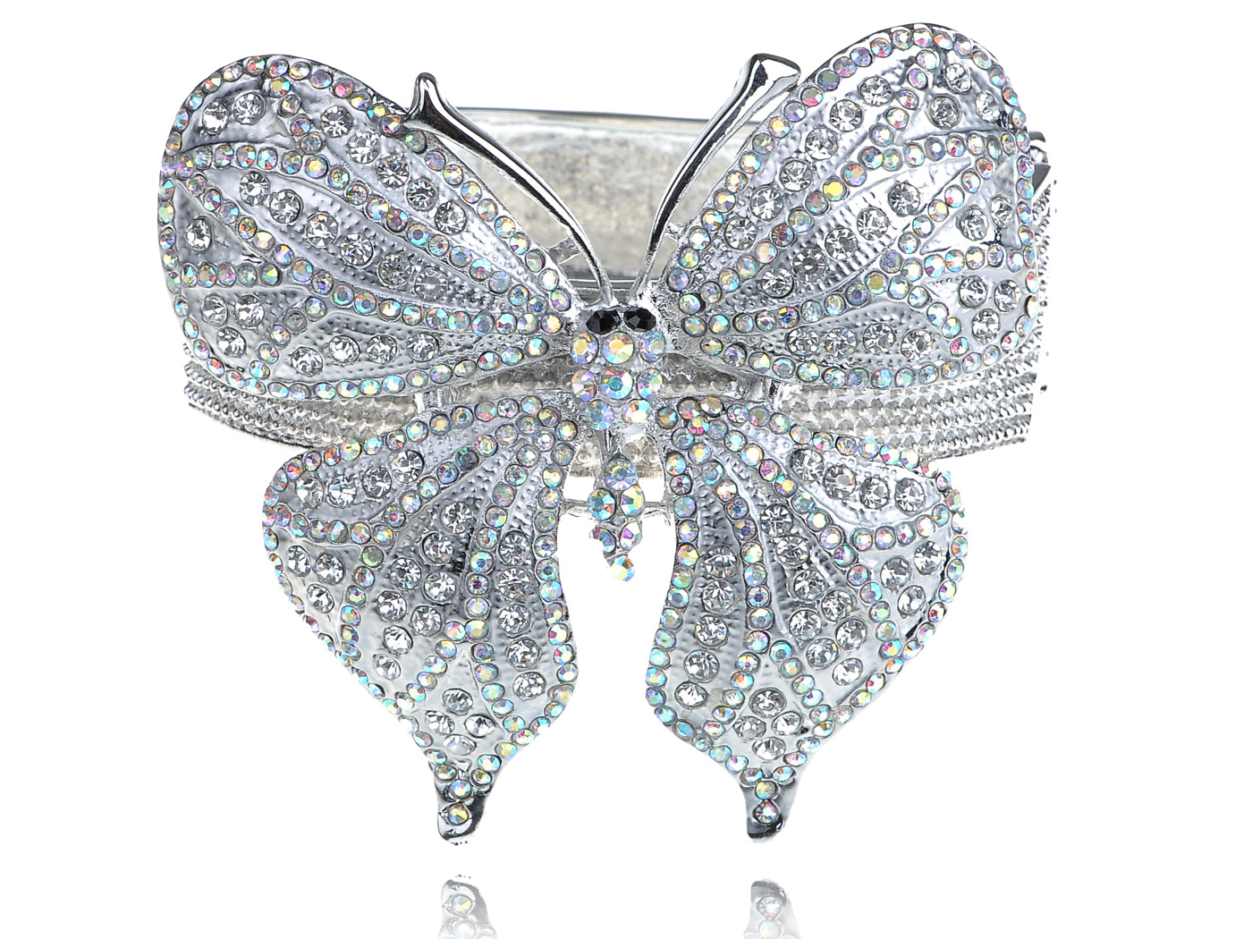 Iridescent Big Butterfly Bangle Bracelet