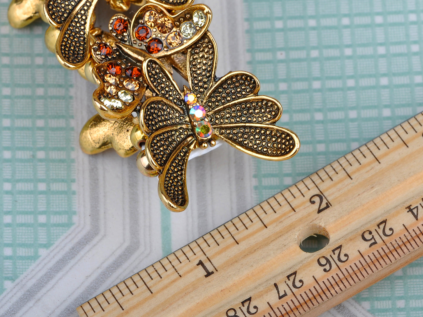 Light Siam Butterfly Insect Bracelet Bangle Cuff