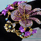 Amethyst Purple Spring Floral Flower Bracelet Bangle Cuff