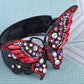 Black Red Gothic Punk Butterfly Bangle Bracelet