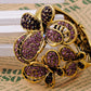 Amethyst Purple Butterfly Insect Bug Bracelet Bangle Cuff