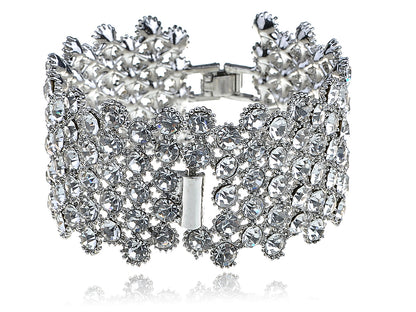 Silver Fancy Design Bracelet Bangle Cuff