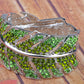 Light Green Leaf Plant Bangle Cuff Bracelet