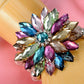Colorful Spring Floral Flower Beaded Bracelet Bangle Cuff