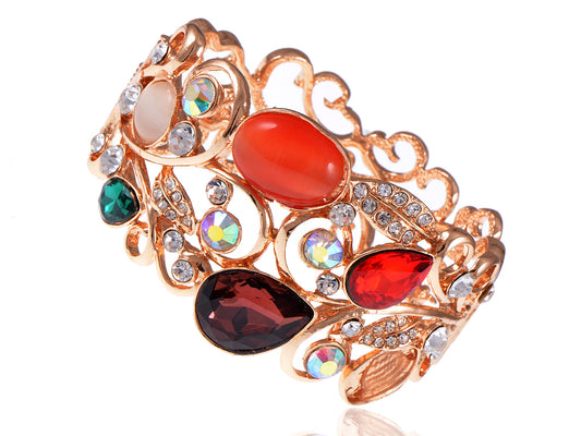 Gems And Encrusted Feminine Chic Bangle