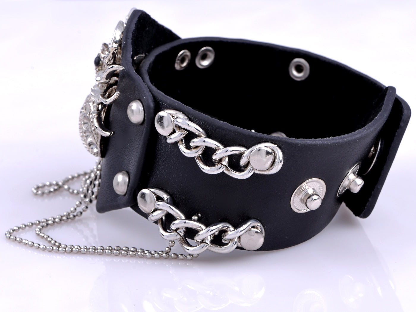 Black & Silver Punk Widow Chains Bracelet