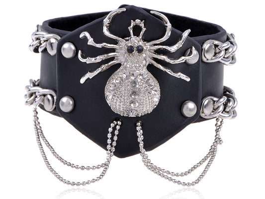 Black & Silver Punk Widow Chains Bracelet