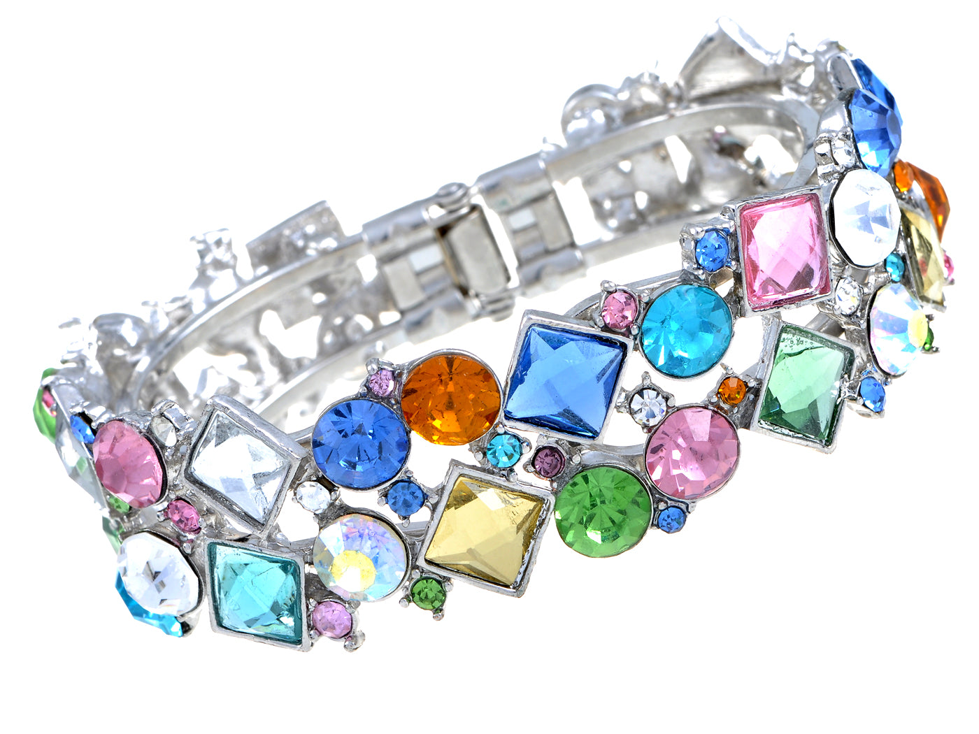 Bejeweled Rainbow Glory Glaze Bangle Bracelet