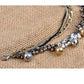 Multi Chain Bronze D Pearlescent Style Shimmer Dangling Bracelet