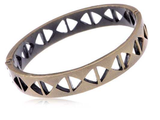 Antique Triangle Cutout Shapes Cuff Bracelet