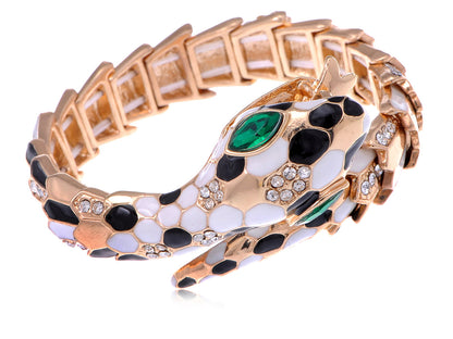Egyptian Style D Coiling Snake Bangle With Accenting