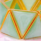 Mint Green Egyptian Pyramid Style Statement Bracelet With D Accents