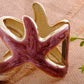 Abstract Purple Swirl Enamel Starfish Like Cutout Bracelet