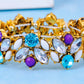Royal Multicoloured Bead White Accented Bracelet