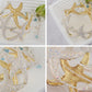Alilang Womens Sparkly Aurora Borealis Crystals Textured Starfish Stretch Bangle Cuff Statement Bracelet