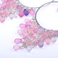 Pink Purple Big Hoop Multi Ss Dangle Earrings