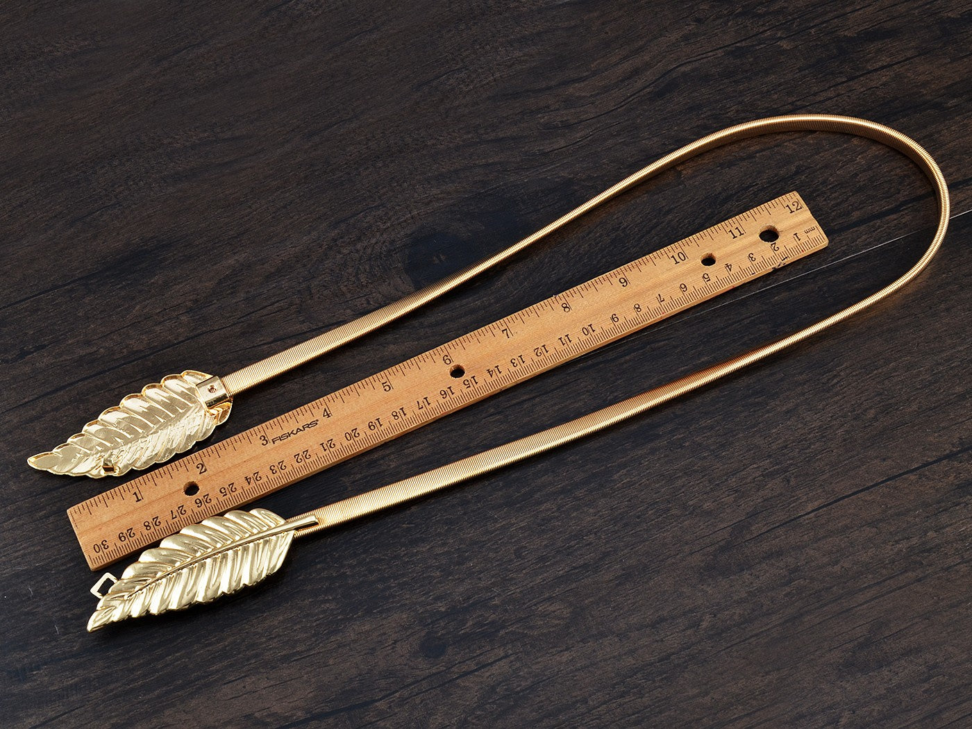 Gold Silver Leaf Elastic Waist Belts