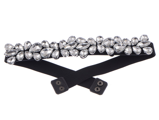 Petal Cluster Stretch Elastic Cinch Waist Belt