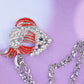 Cut Out Lucky Foamy Goldfish Red Tail Fins Pendant Necklace