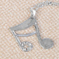 Beaded Musical Note Cut Out Star Pendant Necklace