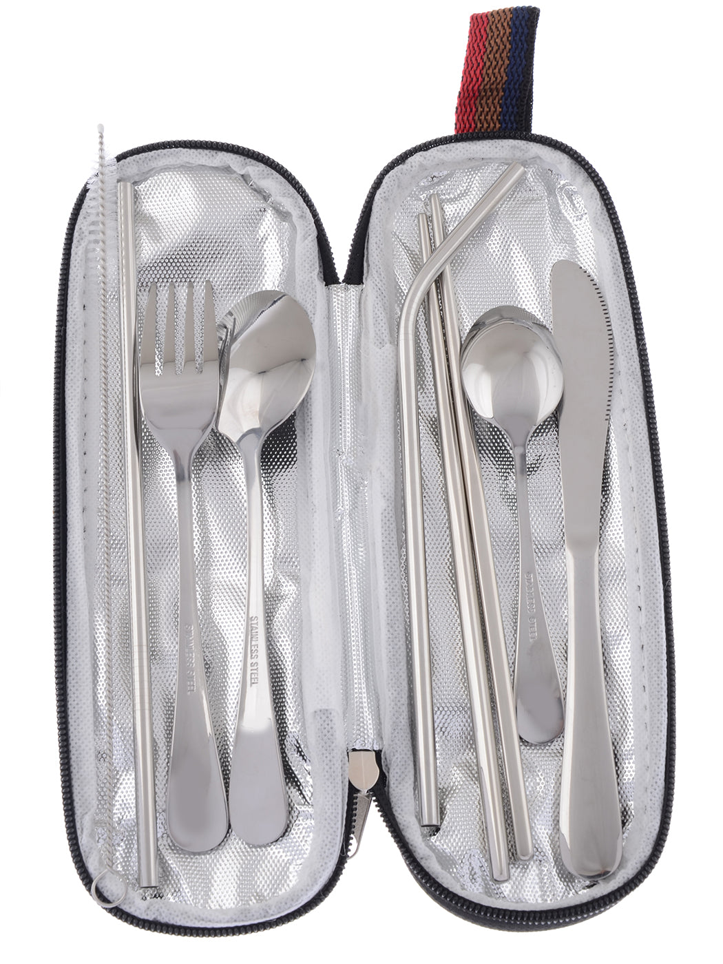 Portable Case Stainless Steel Flatware Set Knife Fork Spoon Reusable Dishwasher