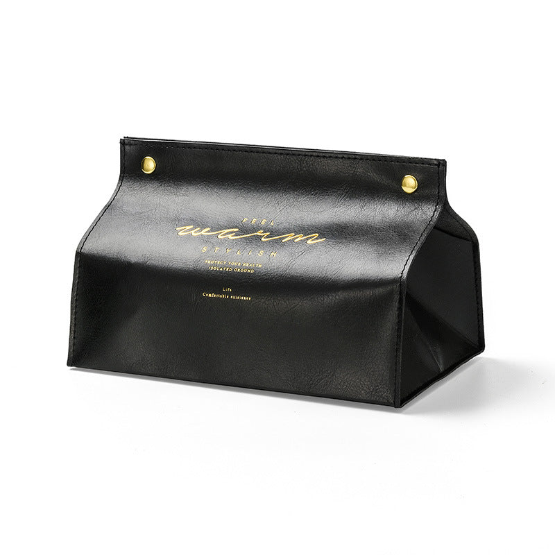 Decorative Fold-able Vegan Leather Tissue Box