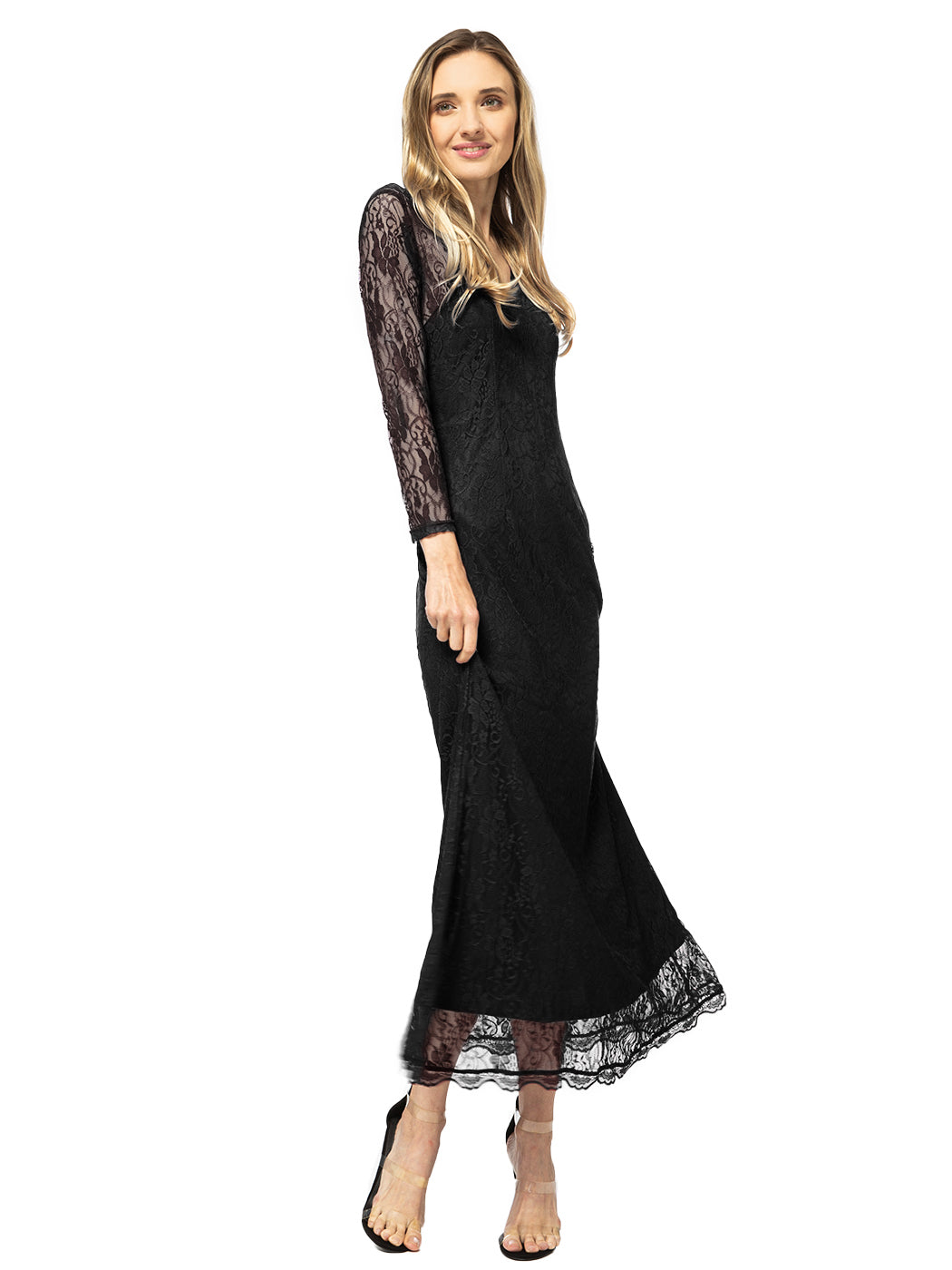 Victorian Long Sleeve Lace Maxi Dress