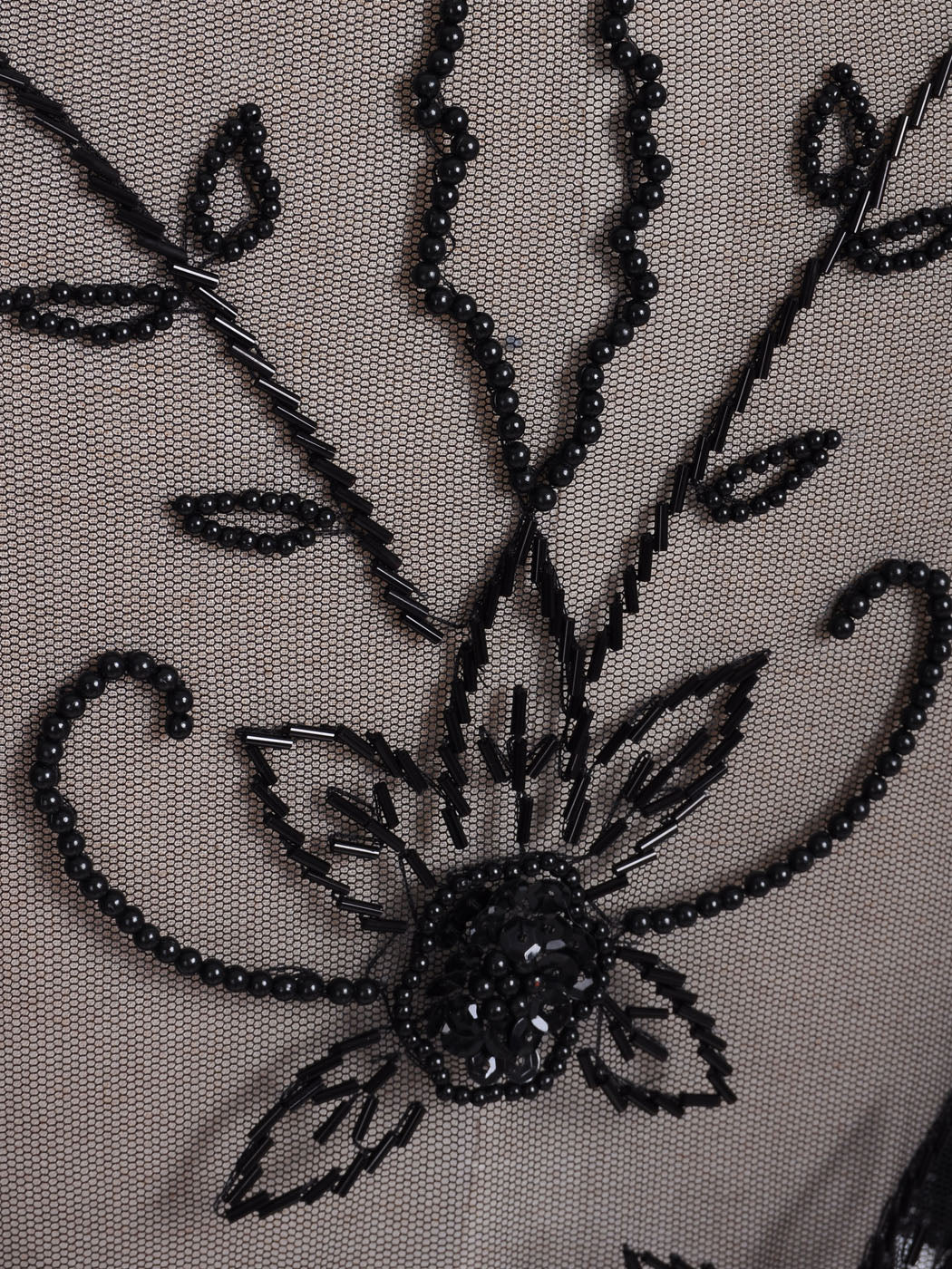 Anna-Kaci S/M Fit Black Victorian Inspired Tassel Fringe Floral Rose Bead Shawl