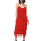 Sequin Fringe Flapper Midi Dress