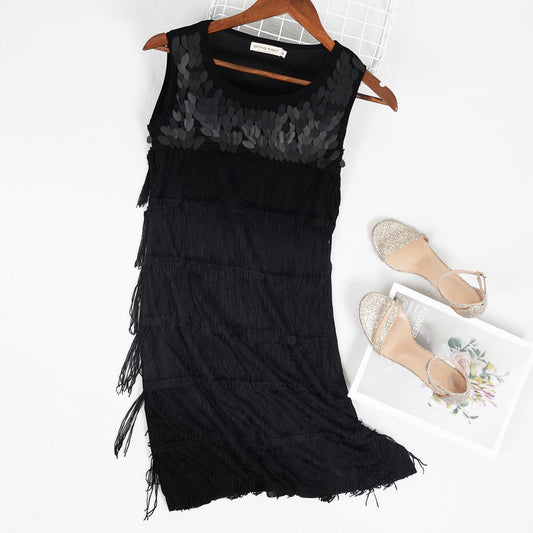 Roaring 20s Fringe Tassel Shift Dress