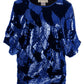 Anna-Kaci Womens Loose Fit Sequin Dolman Sleeve Evening Blouse Top