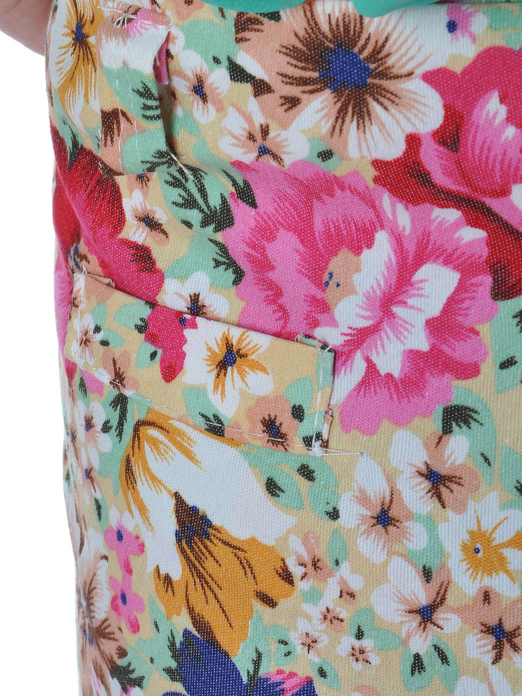Multicolored Bright Spring Floral Shorts