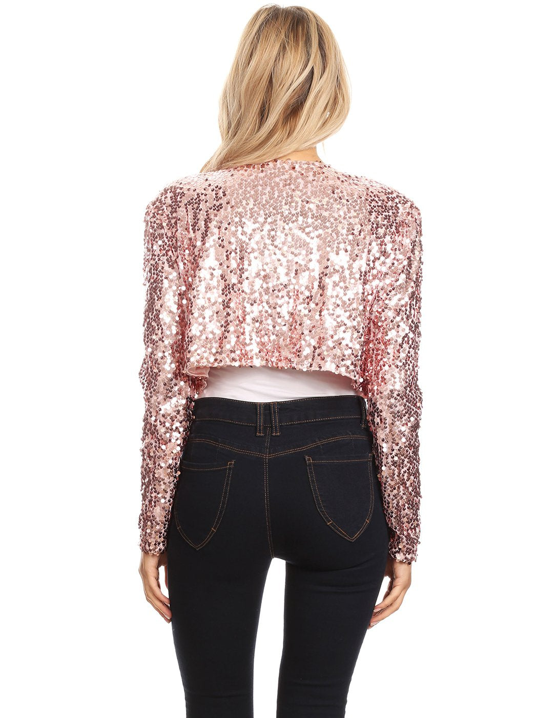 Rose gold hot sale sequin bolero