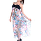 Floral Spring Delight Cami Top Faux Silky Dress