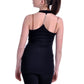 Anna-Kaci Womens S/M Fit Stretchy Front Confetti Sequins Halter Vest Tank Top