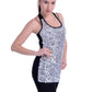 Anna-Kaci Womens S/M Fit Stretchy Front Confetti Sequins Halter Vest Tank Top