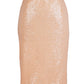 Peach High Rise Sequin Pencil Skirt