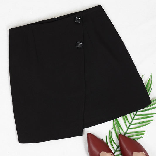 Asymmetrical Tulip Hem Mini Skirt