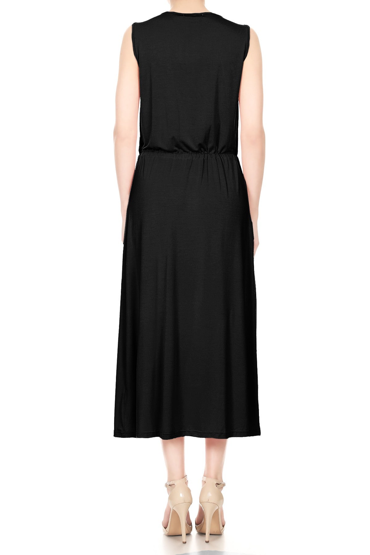 Staple Slip Gown Tied Front Dress With Pockets