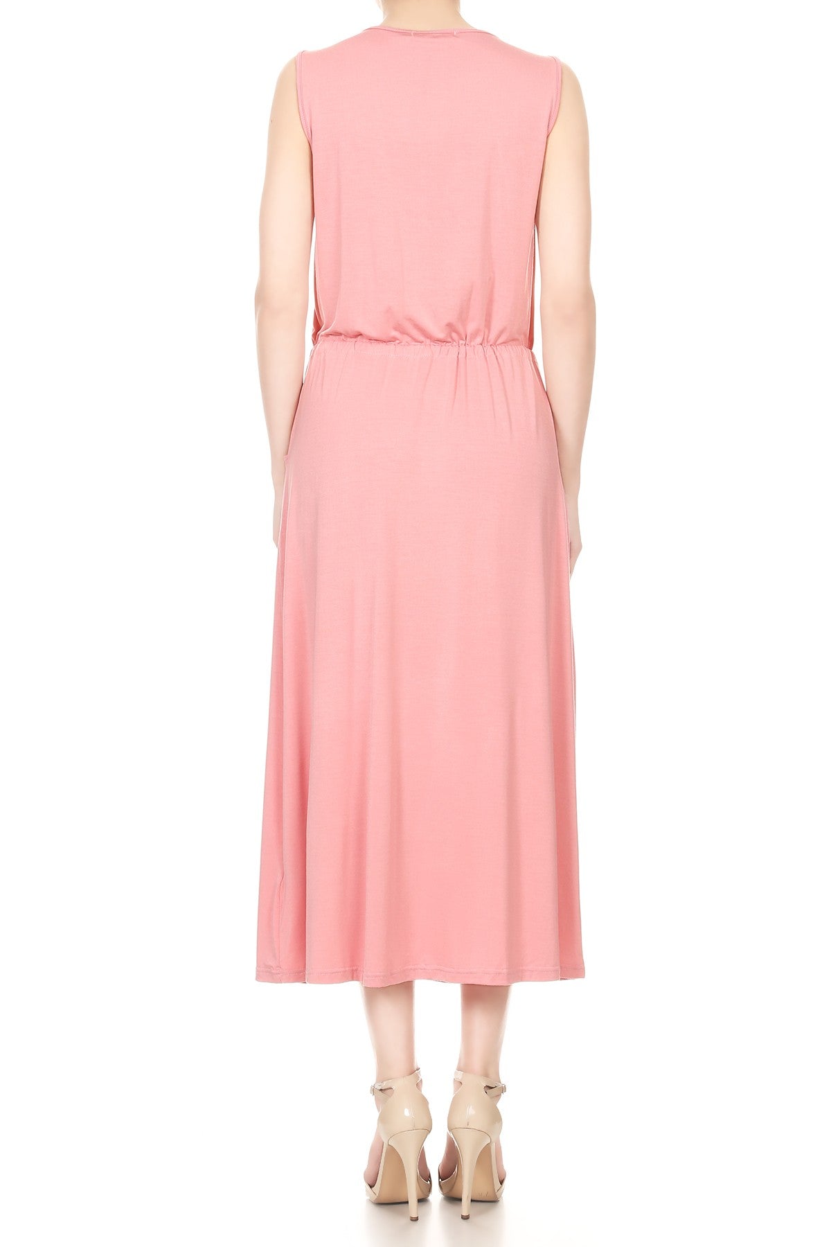 Staple Slip Gown Tied Front Dress With Pockets