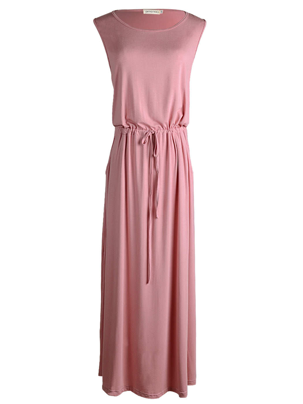 Staple Slip Gown Tied Front Dress With Pockets