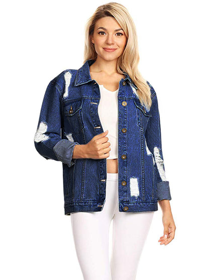 Distressed Boyfriend Jean Jacket