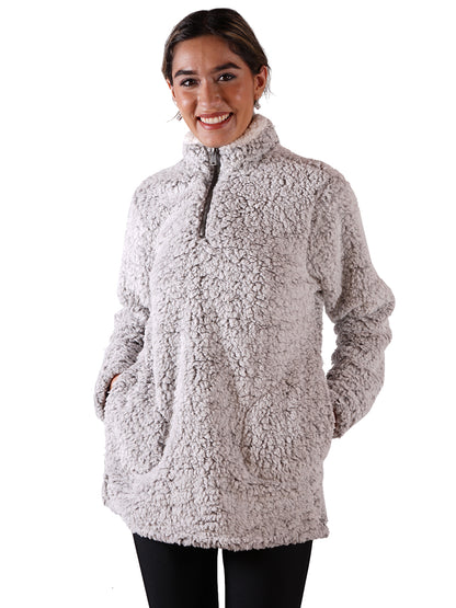 Soft Sherpa Pullover Zipper Sweater
