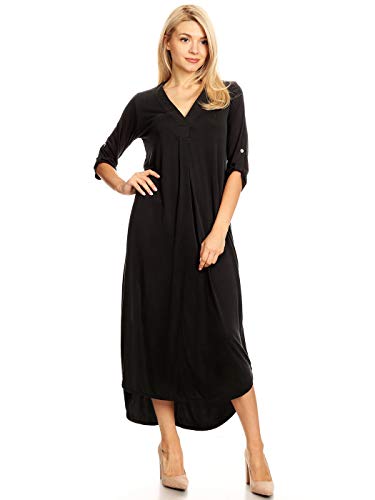 Casual Long V-Neck Maxi Dress