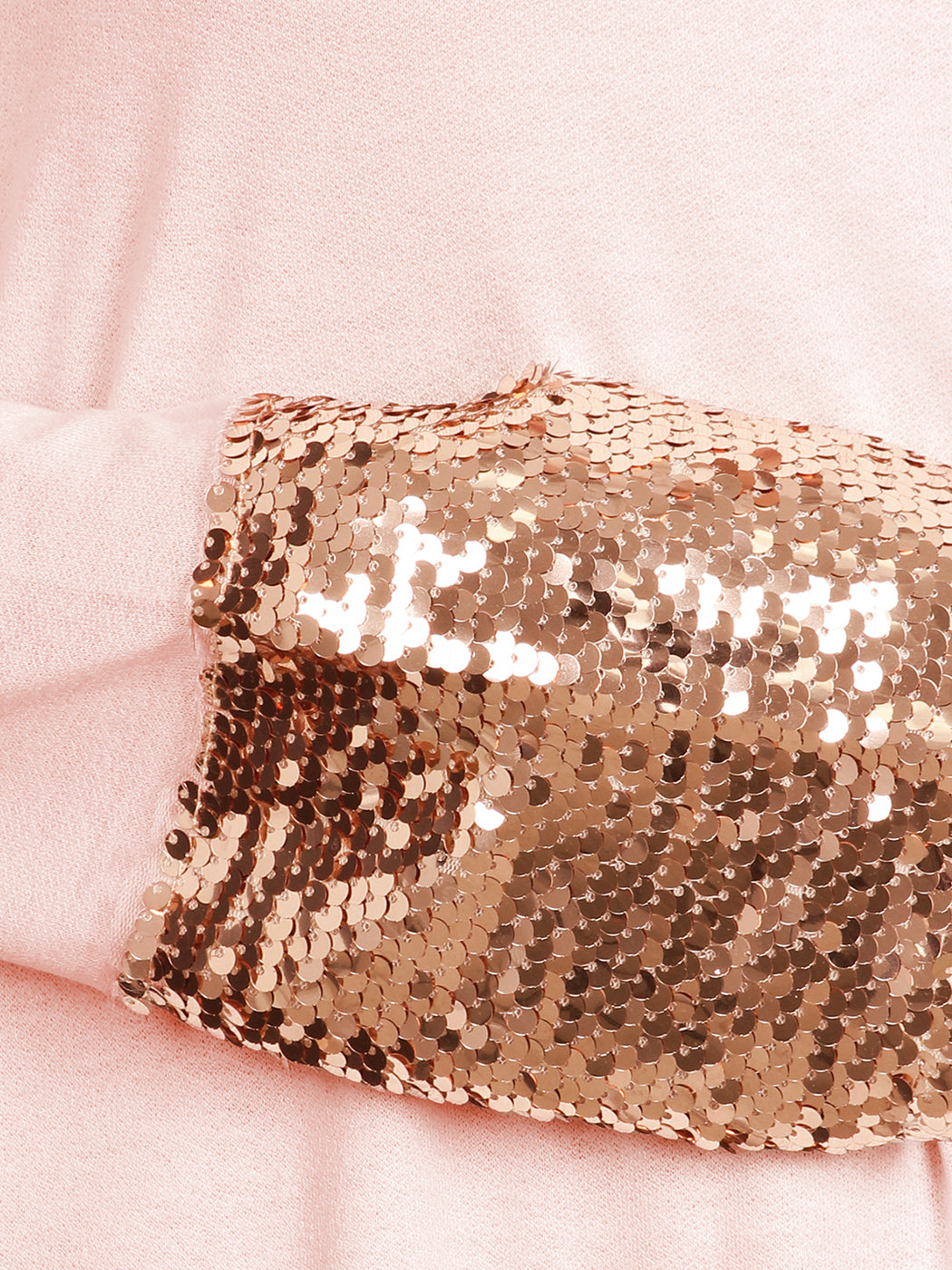 Sequin Sparkle Long Sleeve Cuff Top