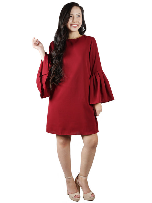 Bell Sleeve Keyhole Tunic Dress