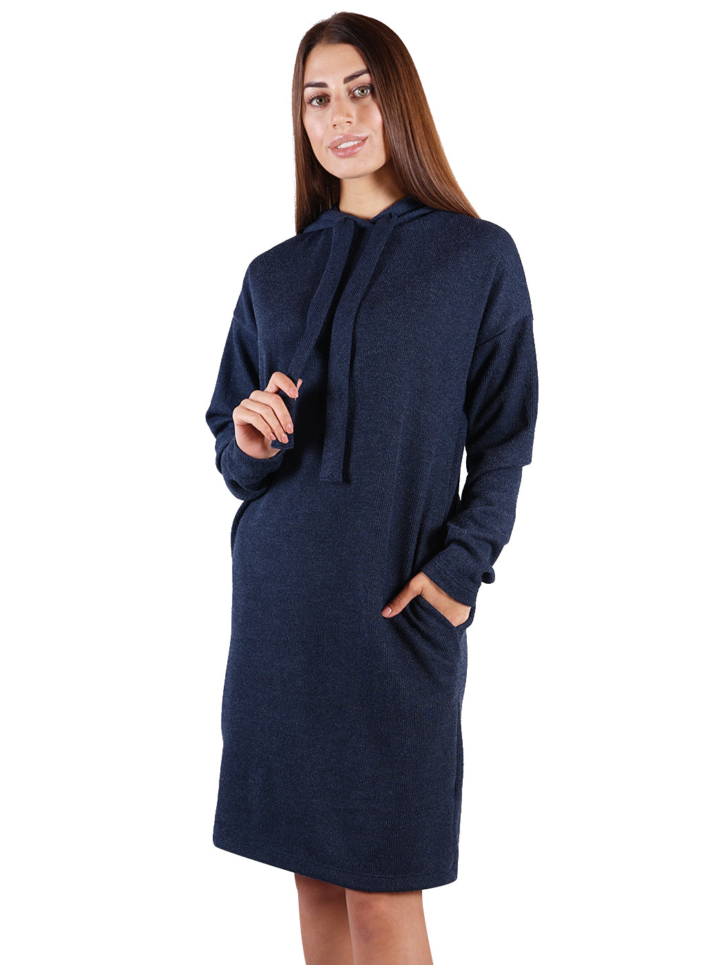 Casual Hoodie Pullover Sweater Dress