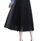 Flowy Tulle Pleated Midi Skirt