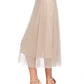 Flowy Tulle Pleated Midi Skirt