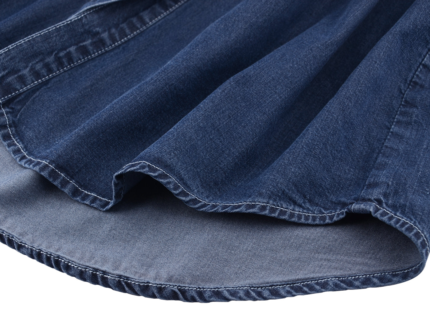 Denim Long-Sleeve Jean Shirt Dress